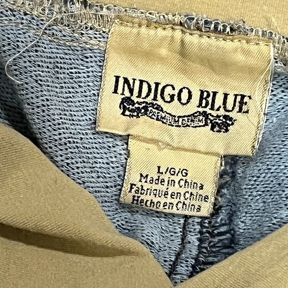 INDIGO BLUE Maternity Jeans Size Large Tapered Secret Fit Belly Expands - Picture 8 of 13